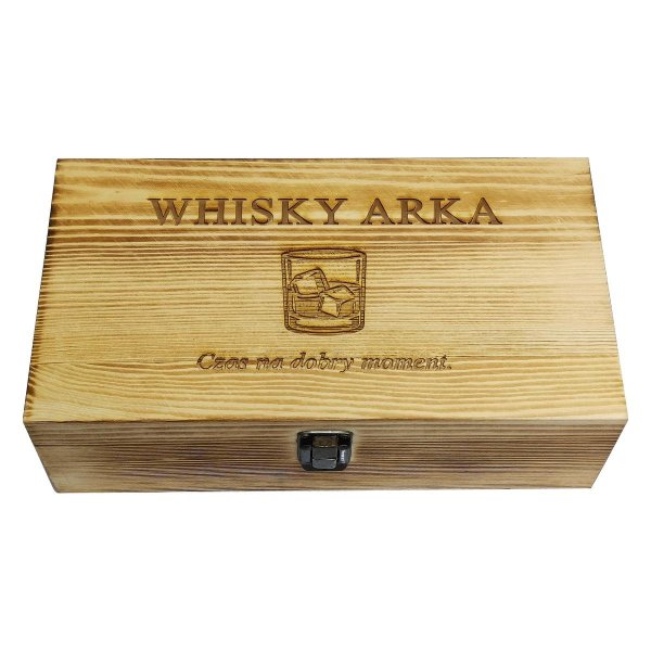 Zestaw Prezentowy do Whisky z Grawerem ADARE – 2 Szklanki i Kamienie